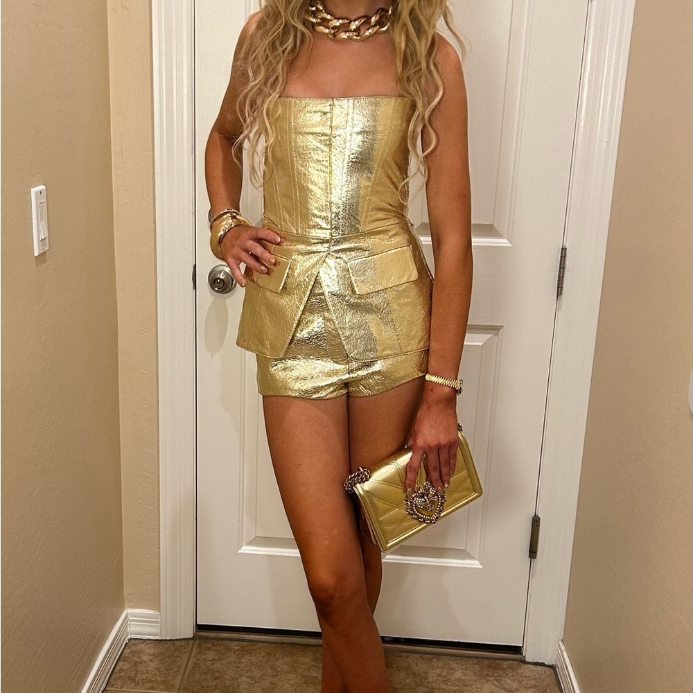 Retrofete Gold Metallic Top